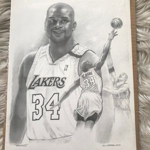 Shaquille O’Neal Gil Ortega Lakers Art
